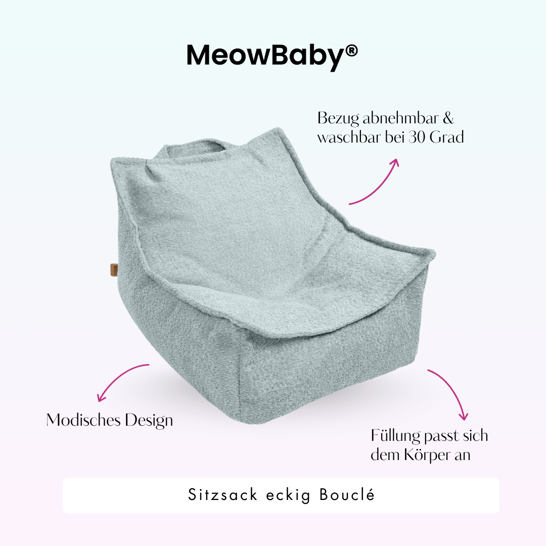 Kindersessel eckig - Premium Bouclé