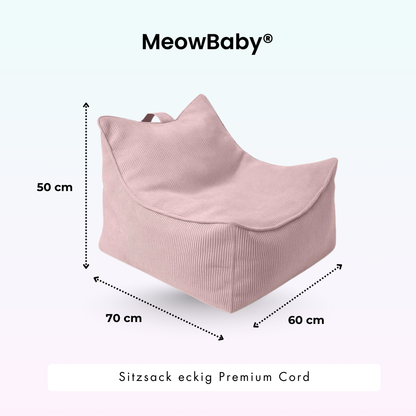 Kindersessel eckig - Slim Cord Edition