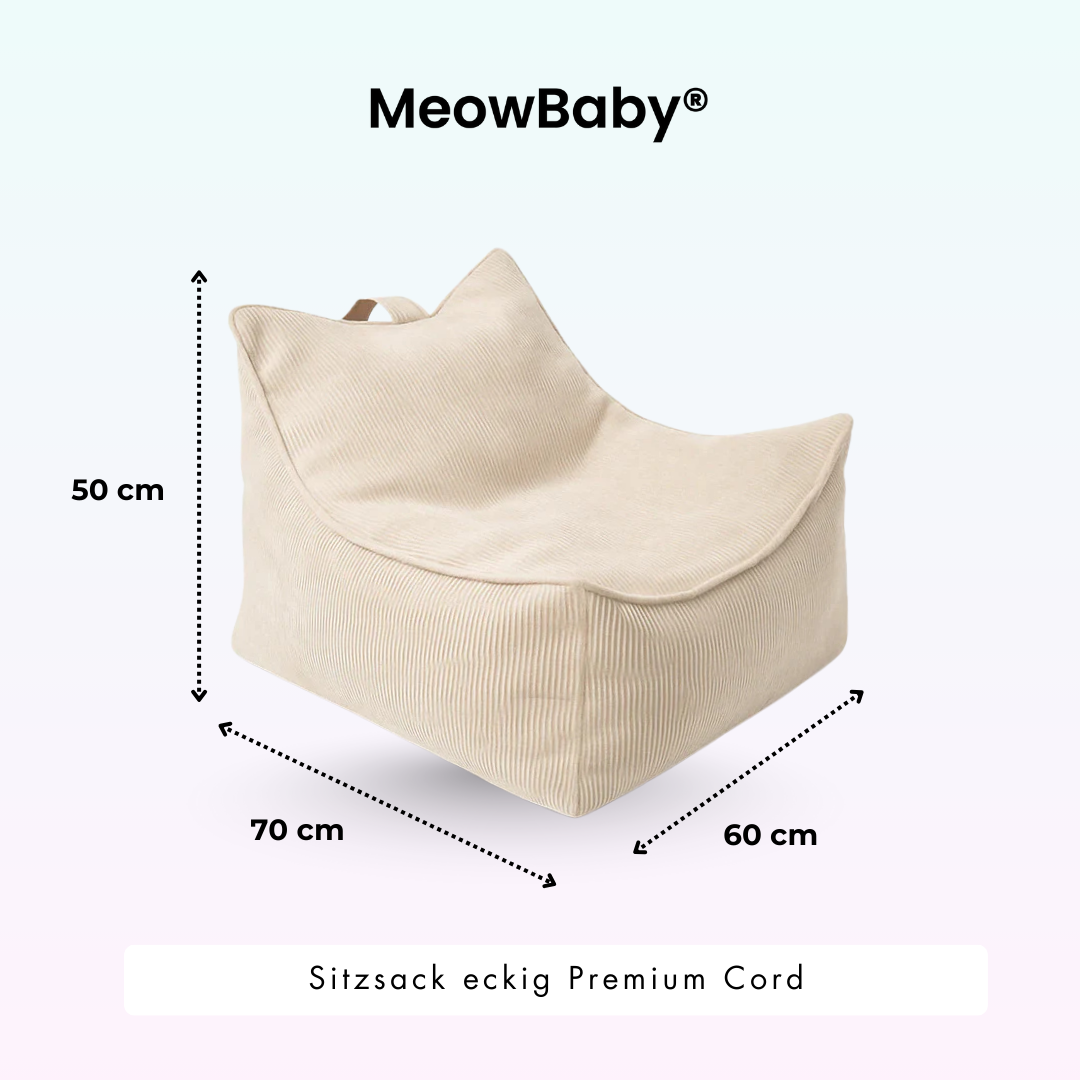 Kindersessel eckig - Slim Cord Edition