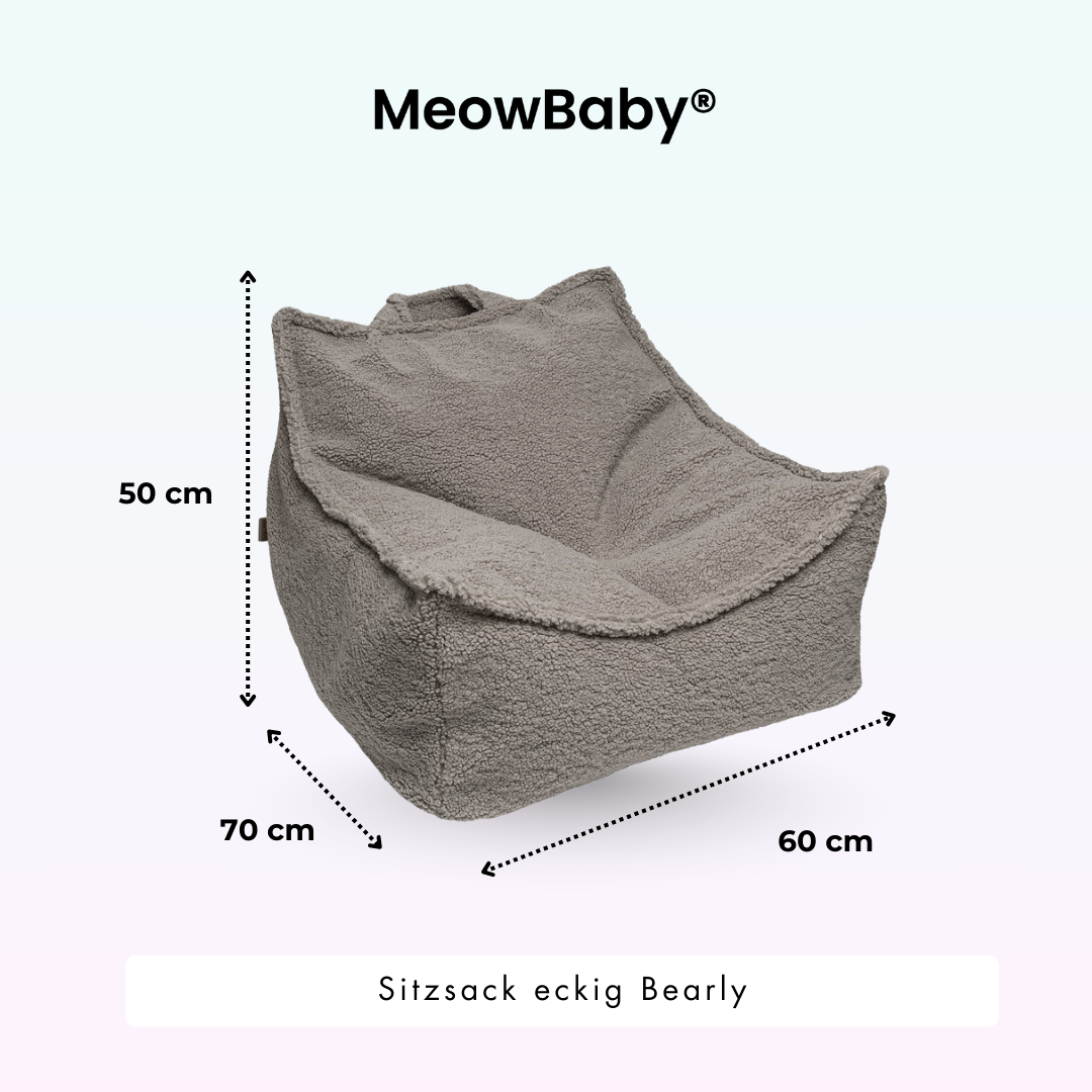 Kindersessel Bearly eckig - Soft Teddy Edition