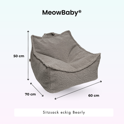 Kindersessel Bearly eckig - Soft Teddy Edition