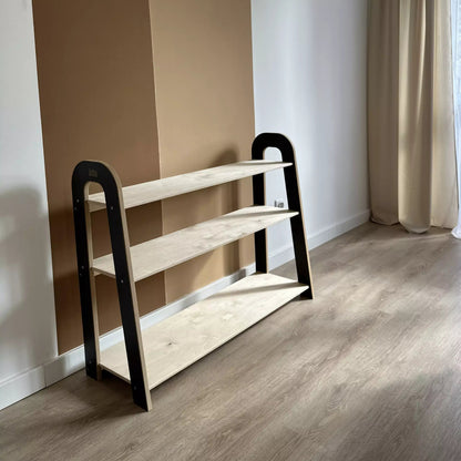 Holzregal SLIM in Schwarz, Größe L, für Kinder