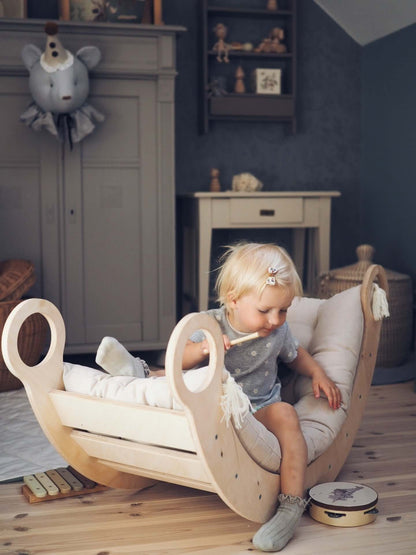 Holzwippe für Kinder in Natur von Babywood