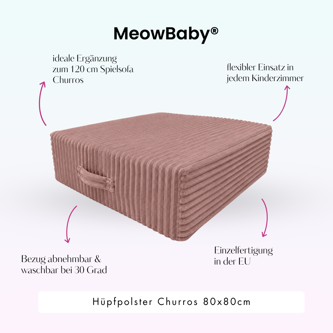Hüpfpolster Churros - 80x80cm