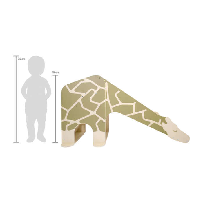 Holzrutsche Wildlife mit Giraffen-Design für Kinder