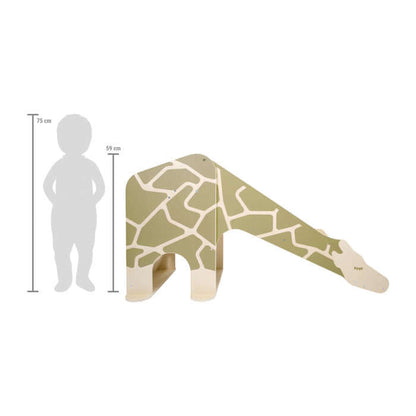 Holzrutsche Wildlife mit Giraffen-Design für Kinder