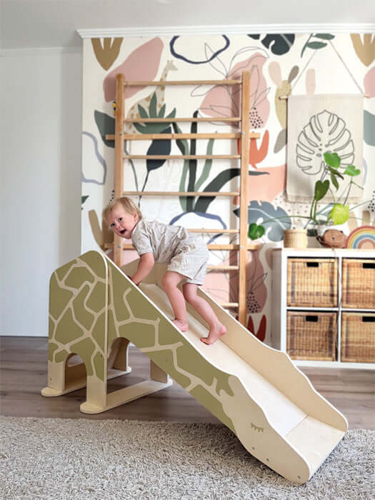 Indoor Rutsche Giraffe Wildlife von Smallfoot aus Holz für Kinder