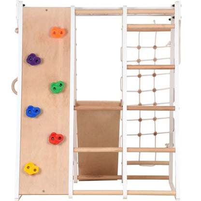Weißer Kids Playtime Indoor-Spielplatz mit Turnringen
