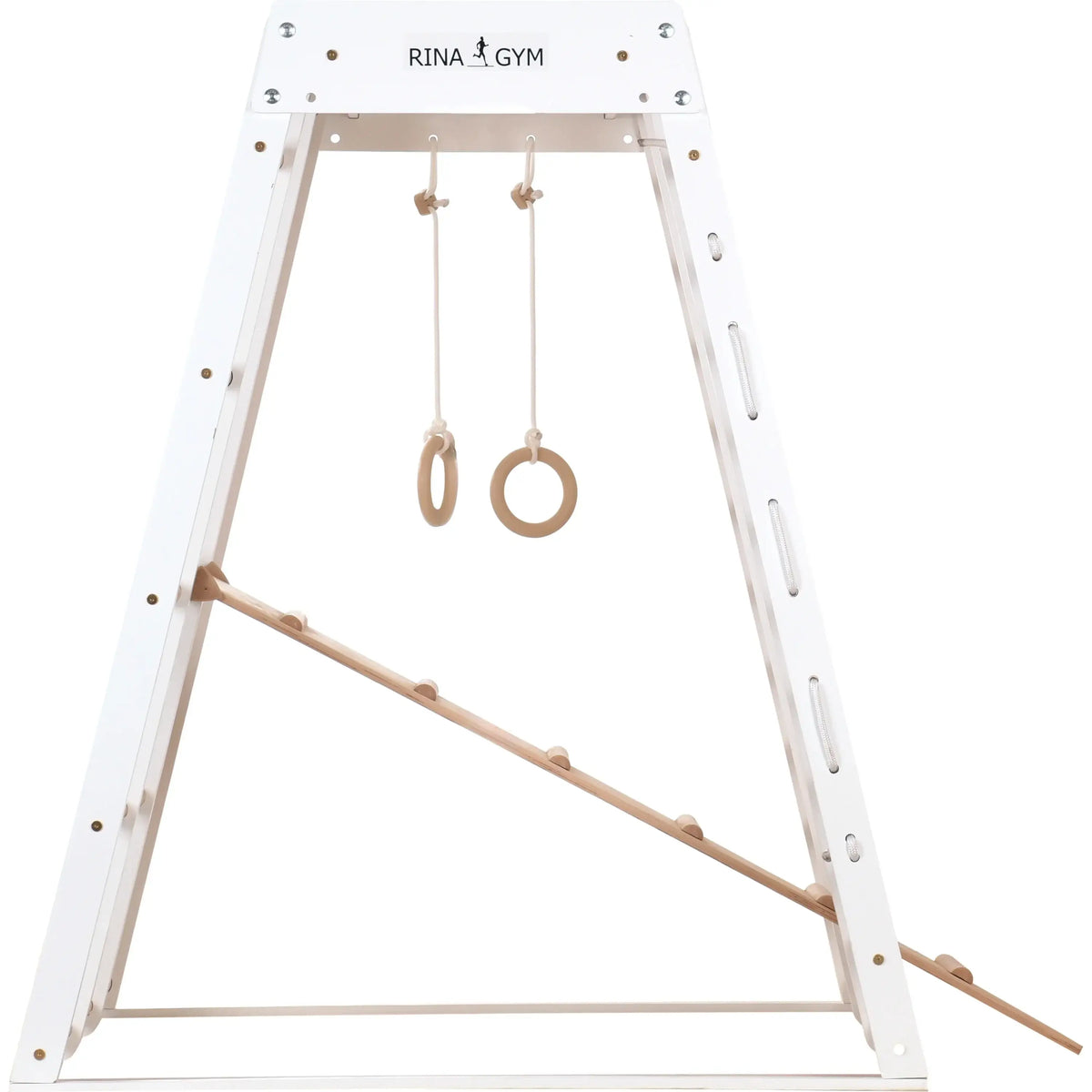 Weißer Indoor-Spielplatz Kids Playtime mit Kletternetz und Rutsche
