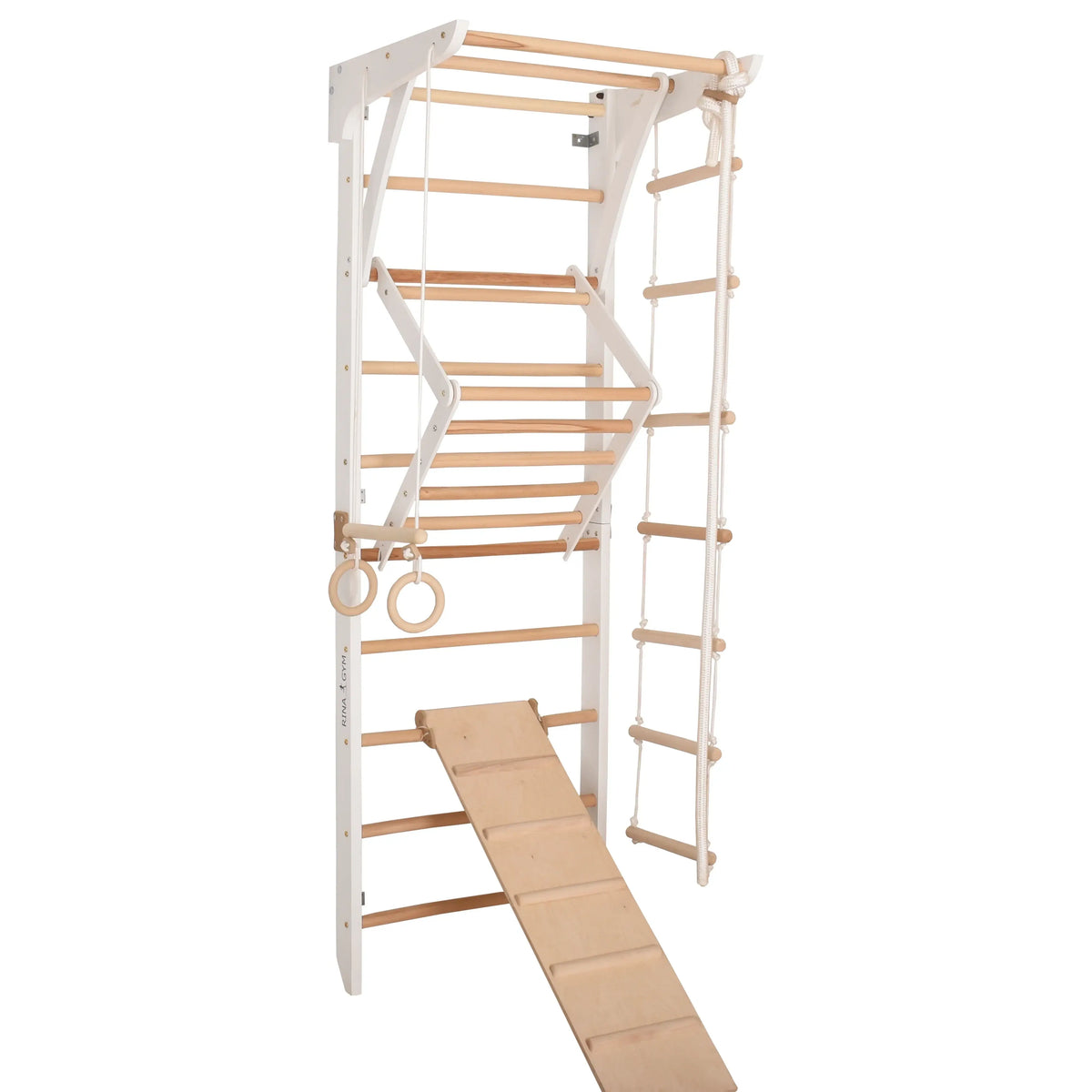 Weiße Kletterwand INA als Sprossenwand für Kinder