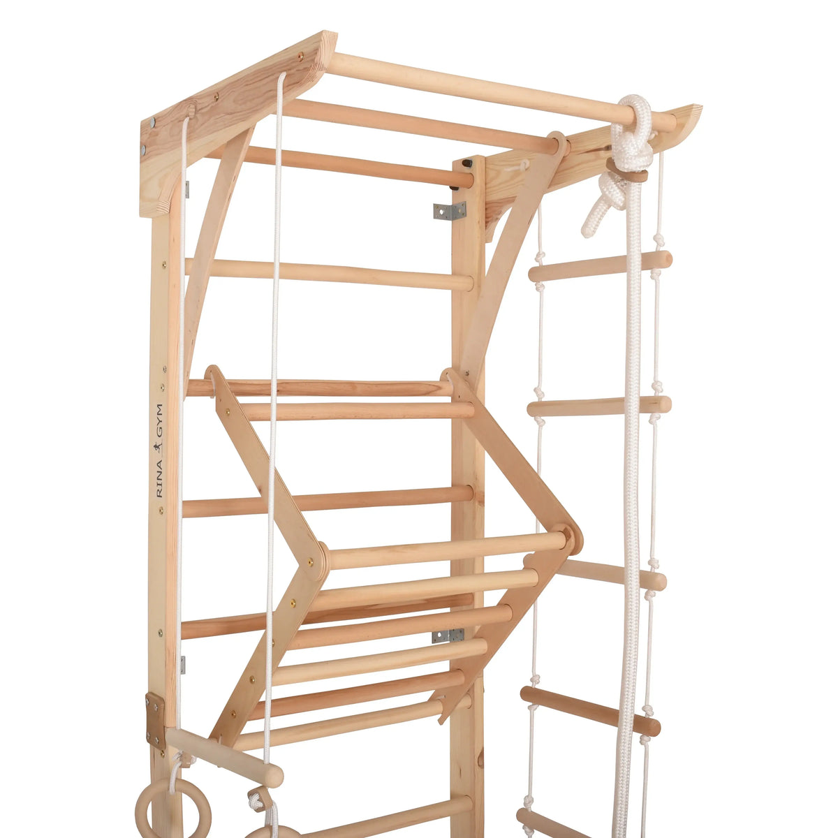Naturfarbene Kletterwand INA für aktives Klettern