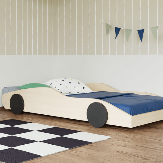 Kinderbett TURBO als Rennwagen-Bett aus Holz