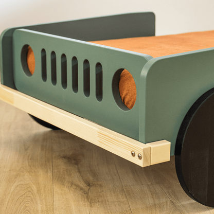 Kinderbett JEEP von vorne im Auto-Look