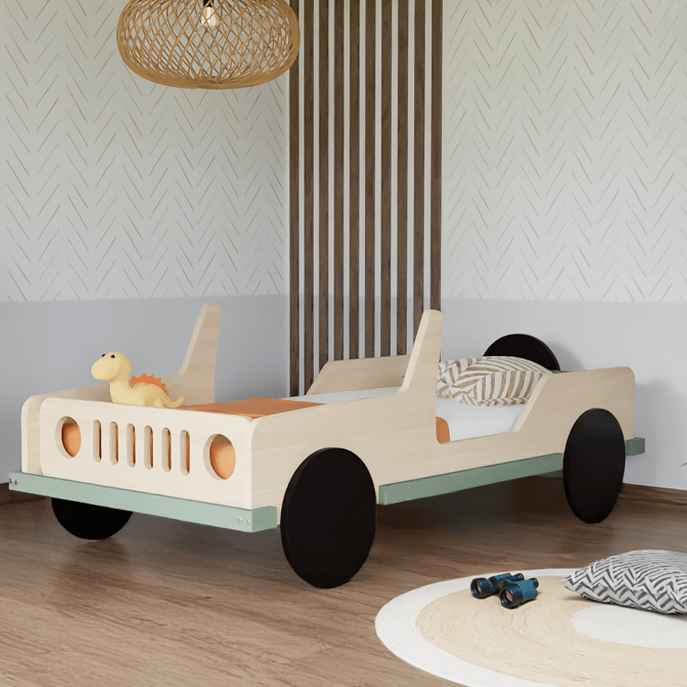 Holz Kinderbett SAFARI im Auto-Look