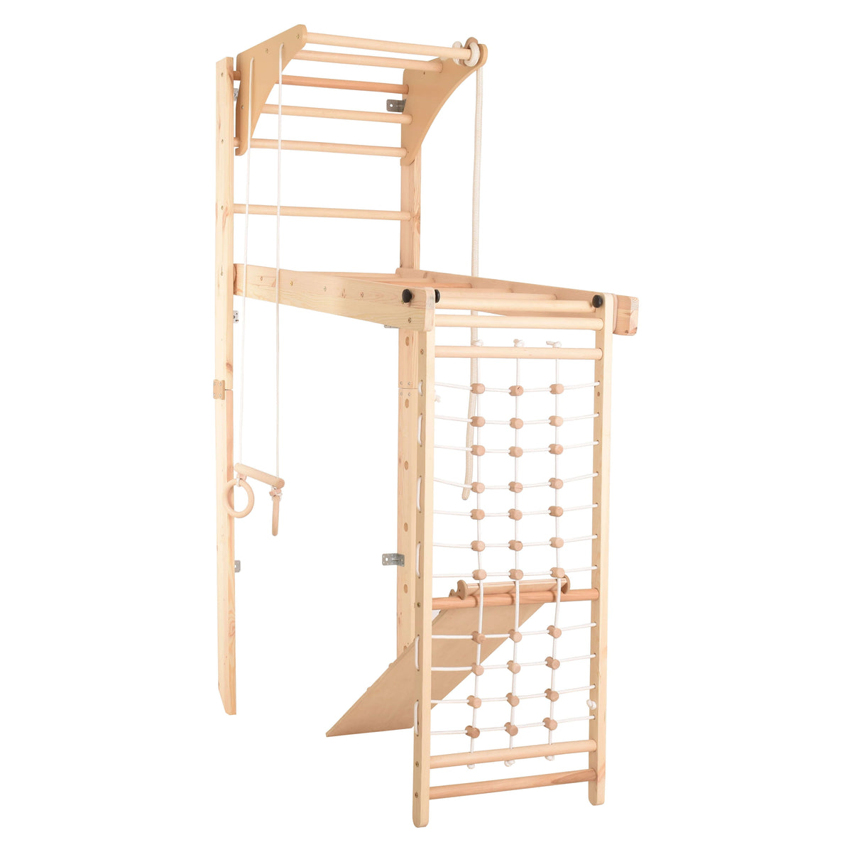 Klettergerüst Julie aus stabilem Holz mit Kletterzubehör