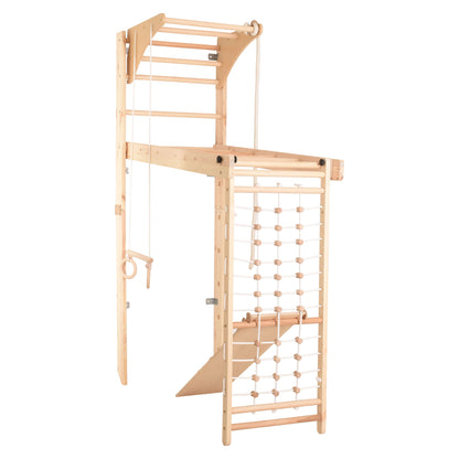 Klettergerüst Julie aus stabilem Holz mit Kletterzubehör
