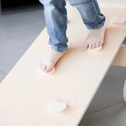 XXL Pikler Kletterset aus unbehandeltem Holz mit Schwingbogen