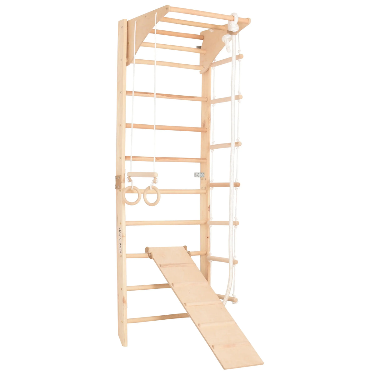 Kletterwand HANNAH in Natur als Sprossenwand aus Holz