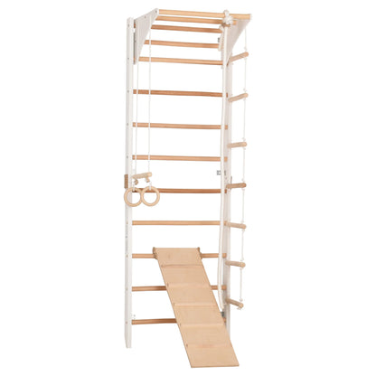 Weiße Kletterwand HANNAH mit Sprossen und Kletterelementen