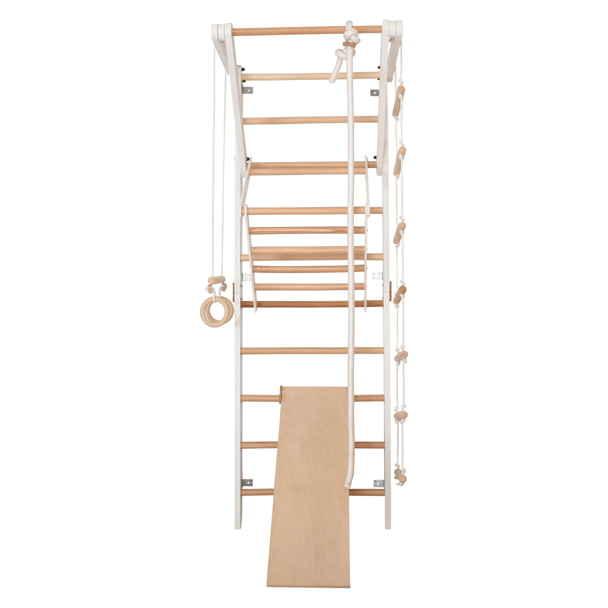Kletterwand SPORT3 in Weiß mit Kletterzubehör