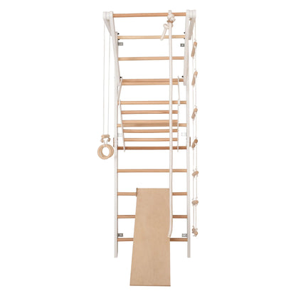Kletterwand SPORT3 in Weiß mit Kletterzubehör