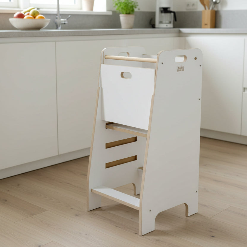 Lernturm Komfort in Weiß für Kinder
