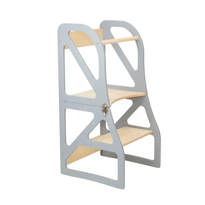 Lernturm-Küchenhelfer 2in1 THEA in Grau für Kinder