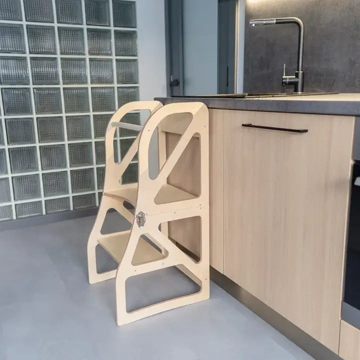 Lernturm und Küchenhelfer 2in1 THEA in Natur aus Holz