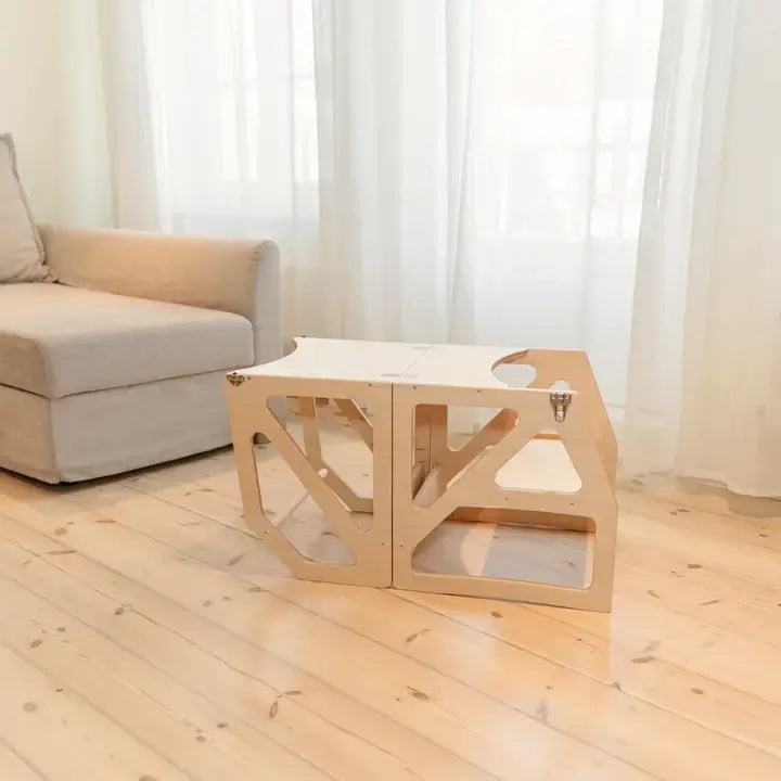 Lernturm und Küchenhelfer 2in1 ANNI in Natur für die Küche