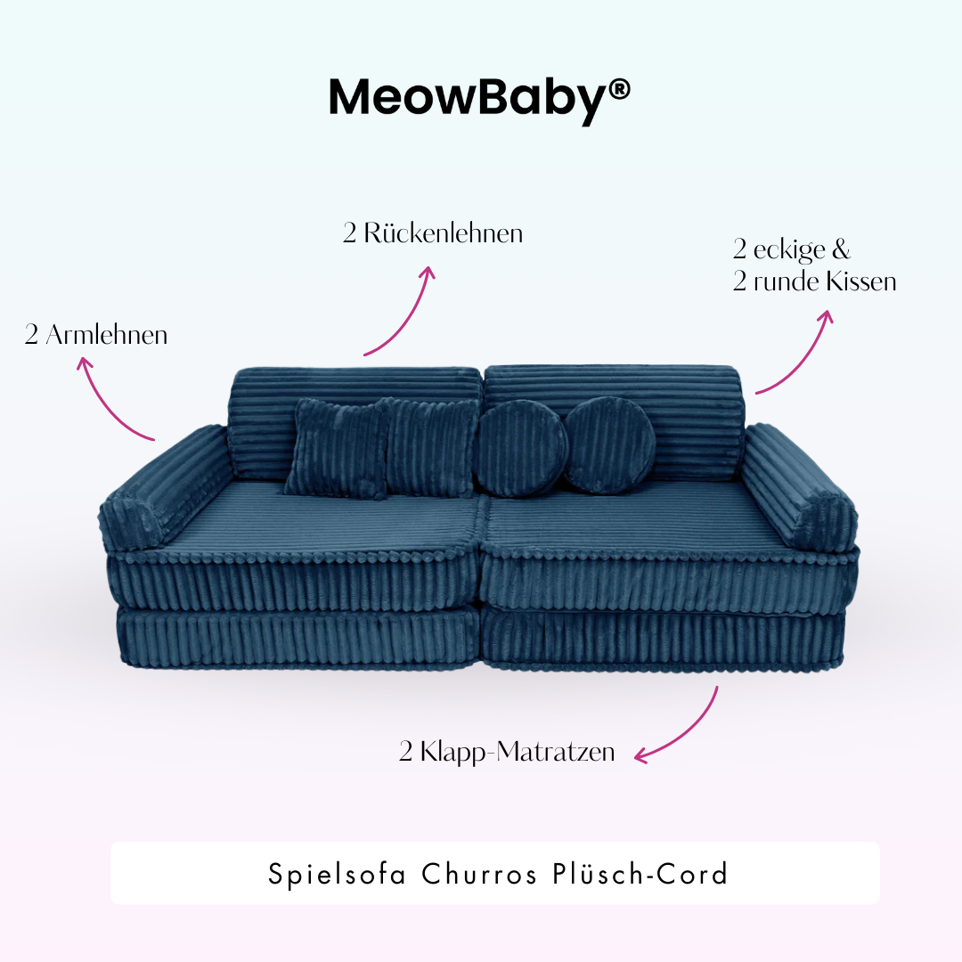 Churros Play Sofa - Plush Cord Edition