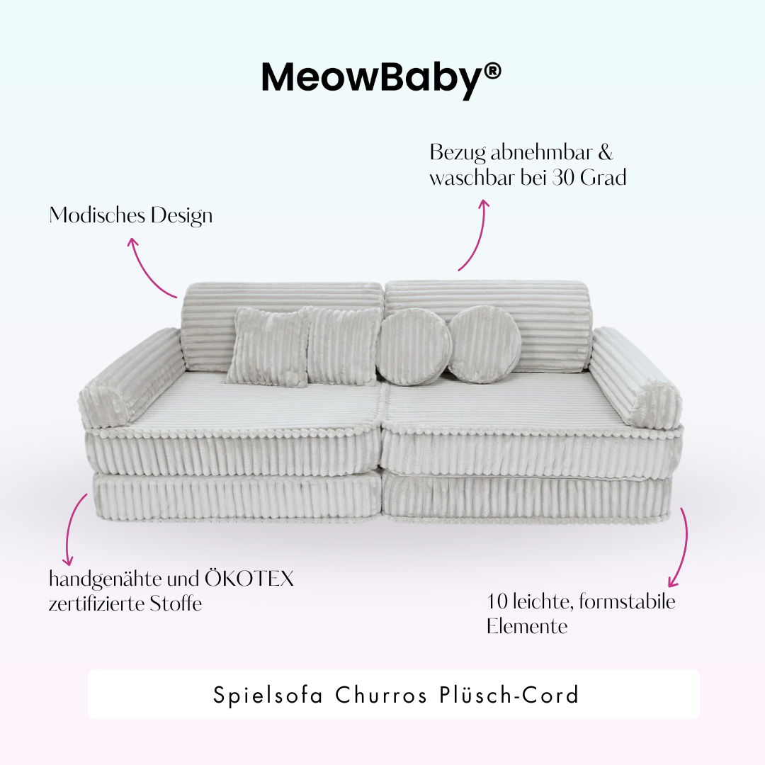 Churros Play Sofa - Plush Cord Edition