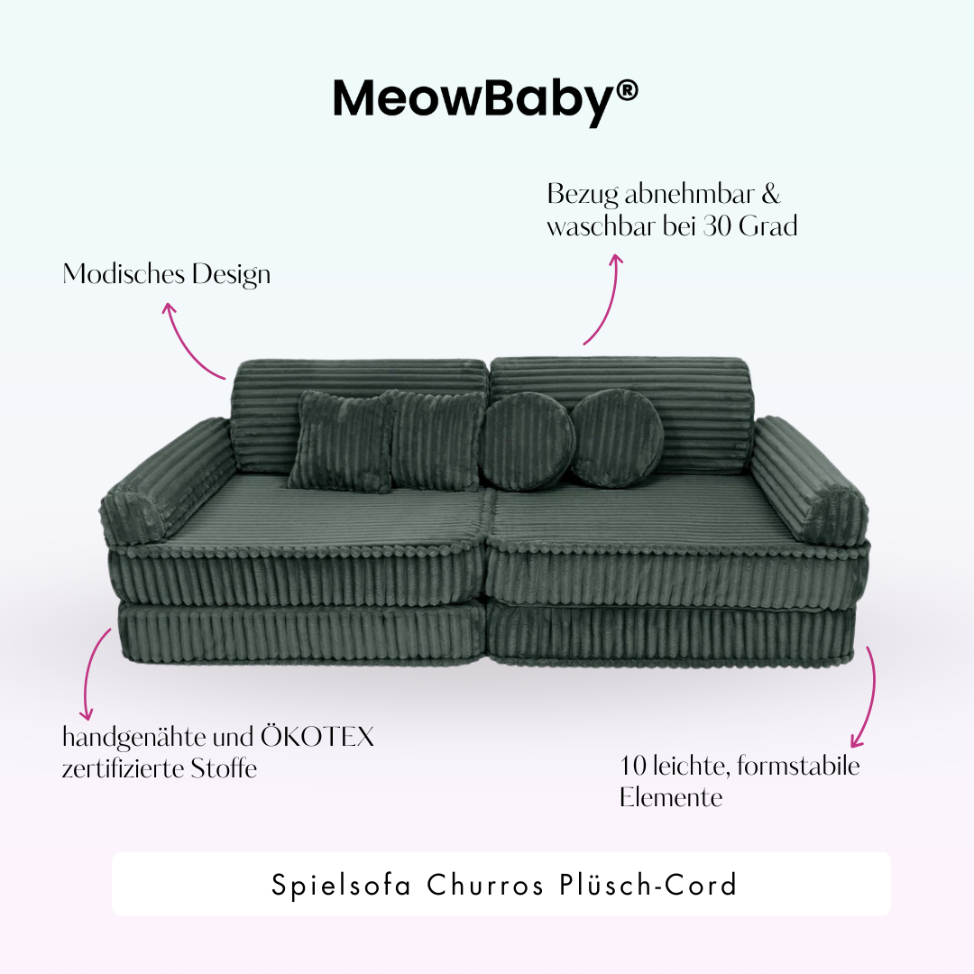 Churros Play Sofa - Plush Cord Edition