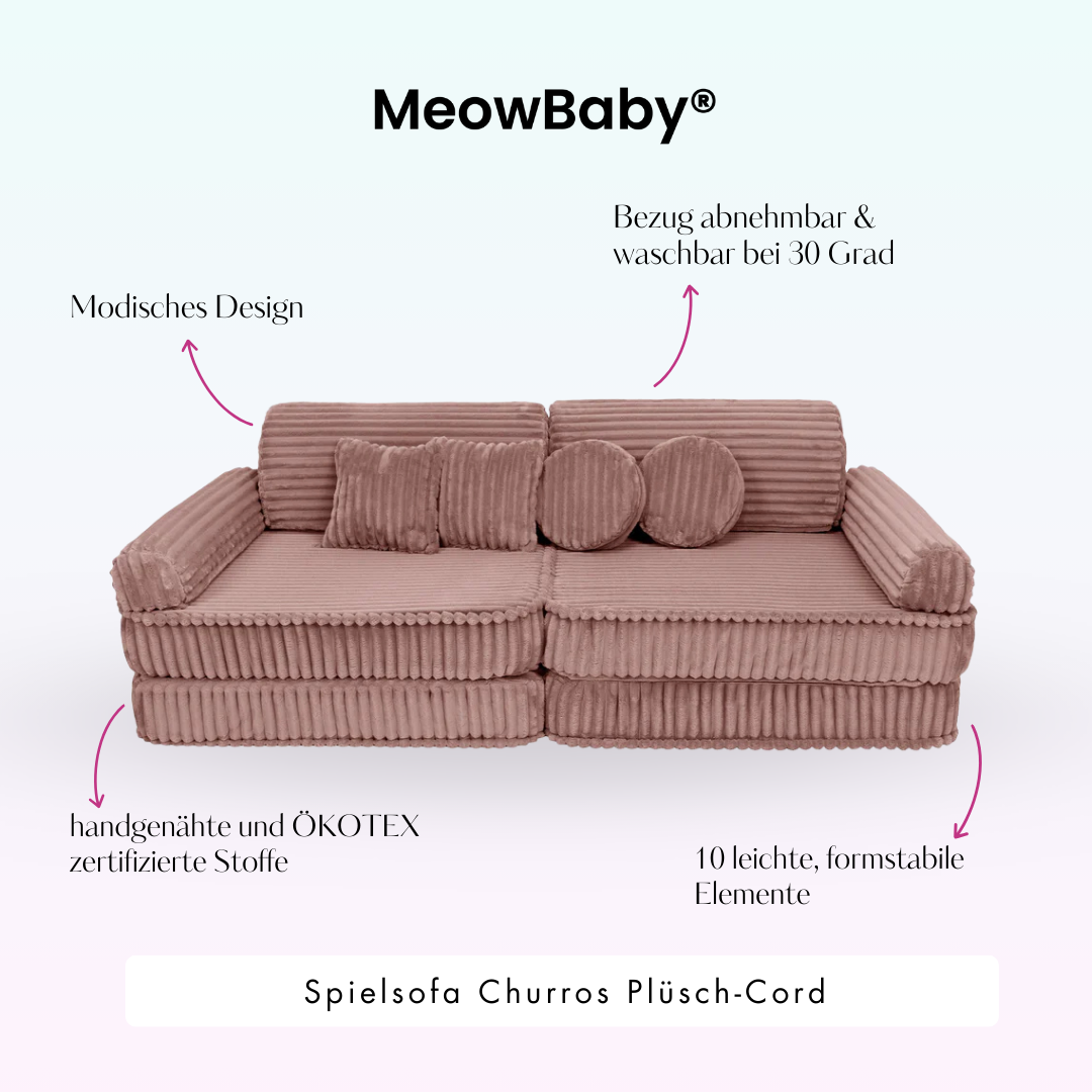 Churros Play Sofa - Plush Cord Edition