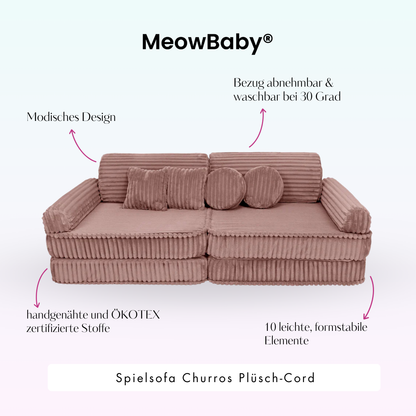 Churros Play Sofa - Plush Cord Edition