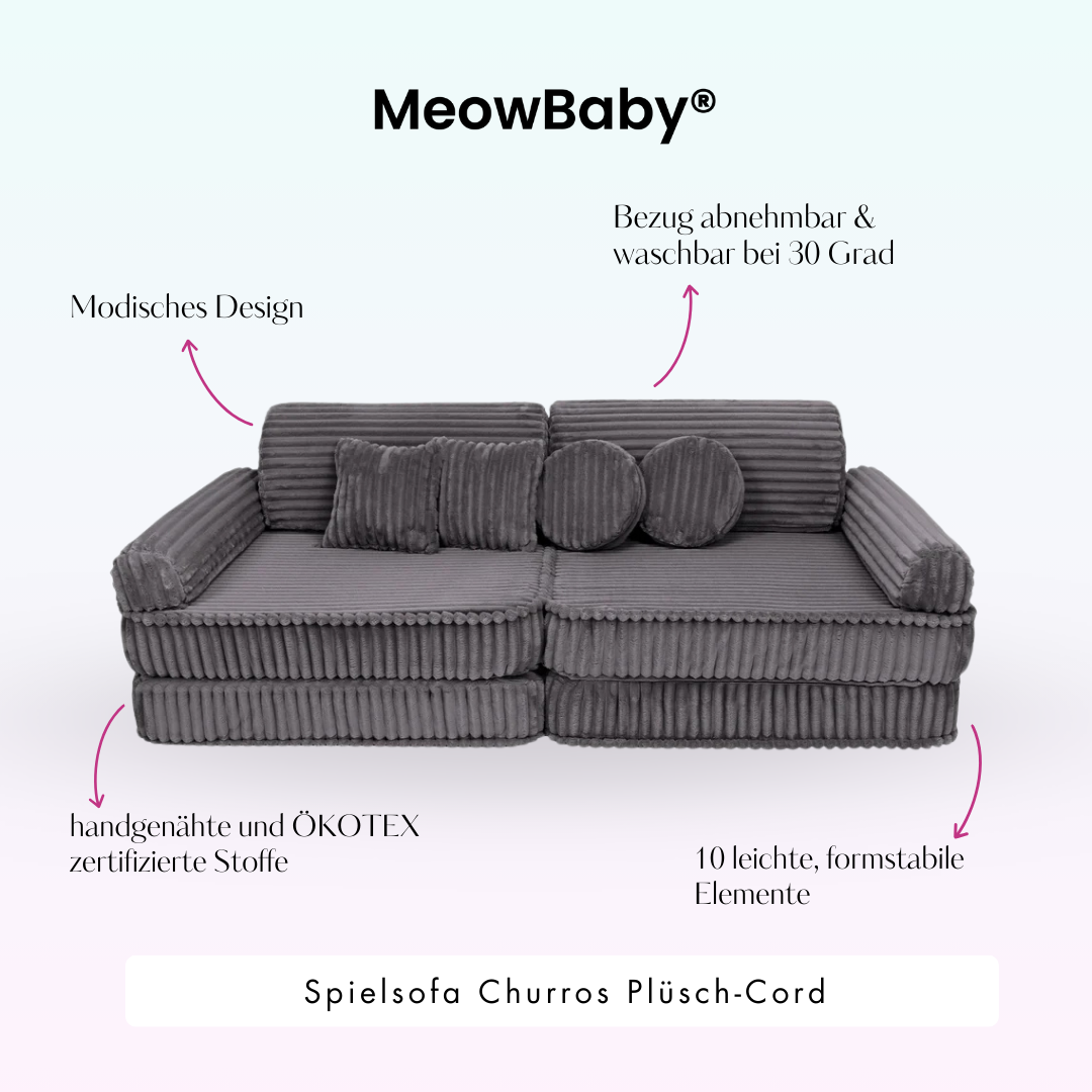 Churros Play Sofa - Plush Cord Edition
