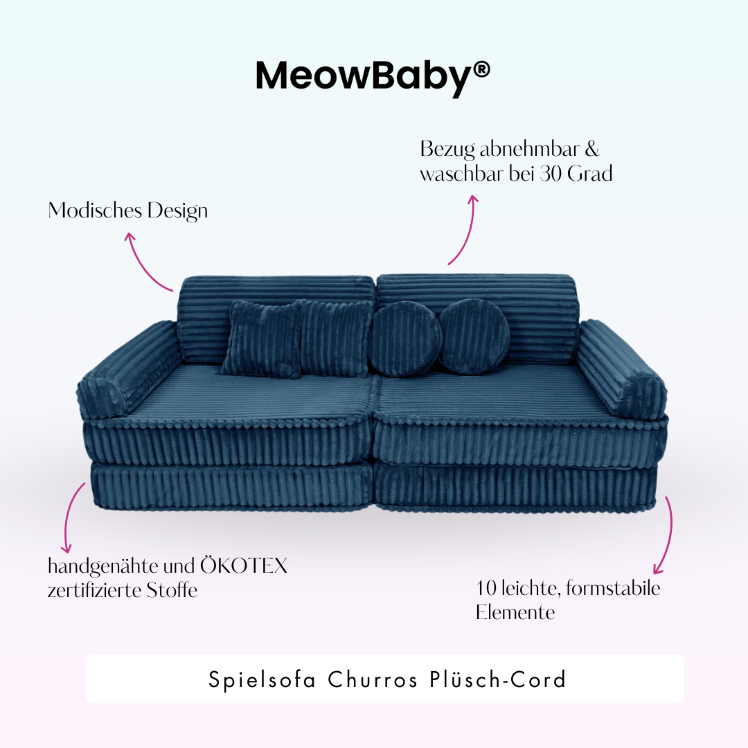 Churros Play Sofa - Plush Cord Edition