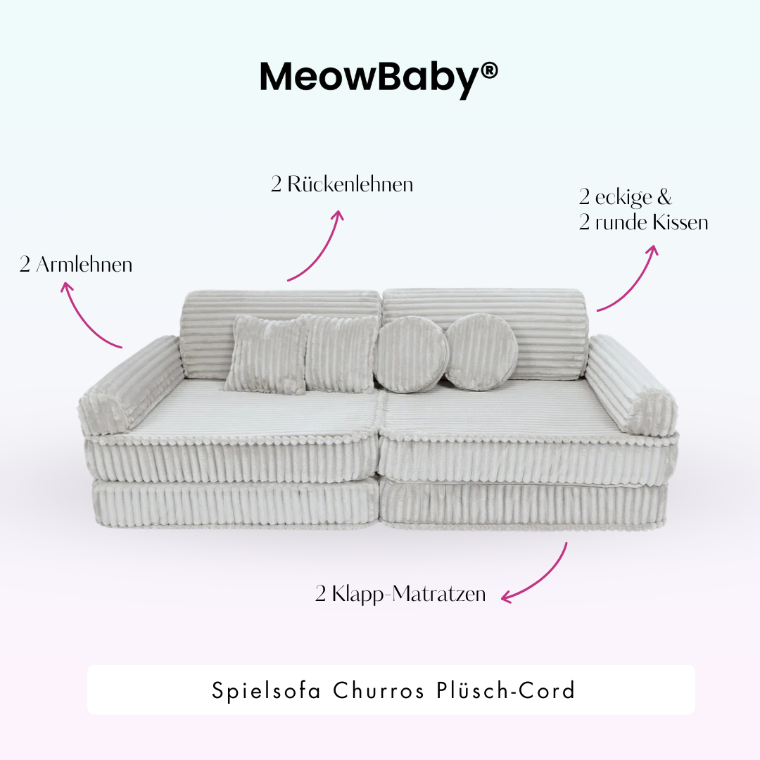 Churros Play Sofa - Plush Cord Edition