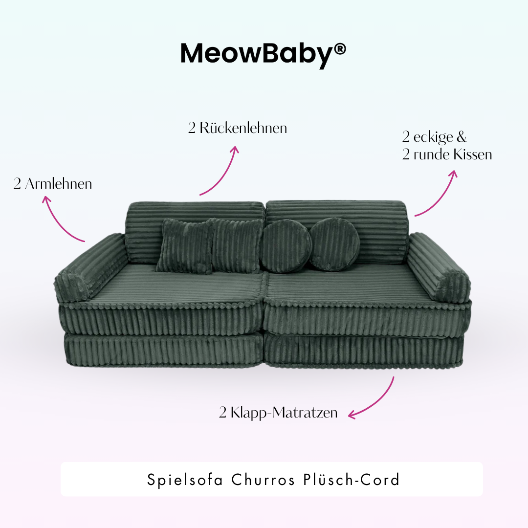 Churros Play Sofa - Plush Cord Edition
