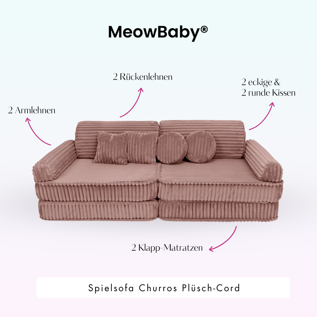 Churros Play Sofa - Plush Cord Edition