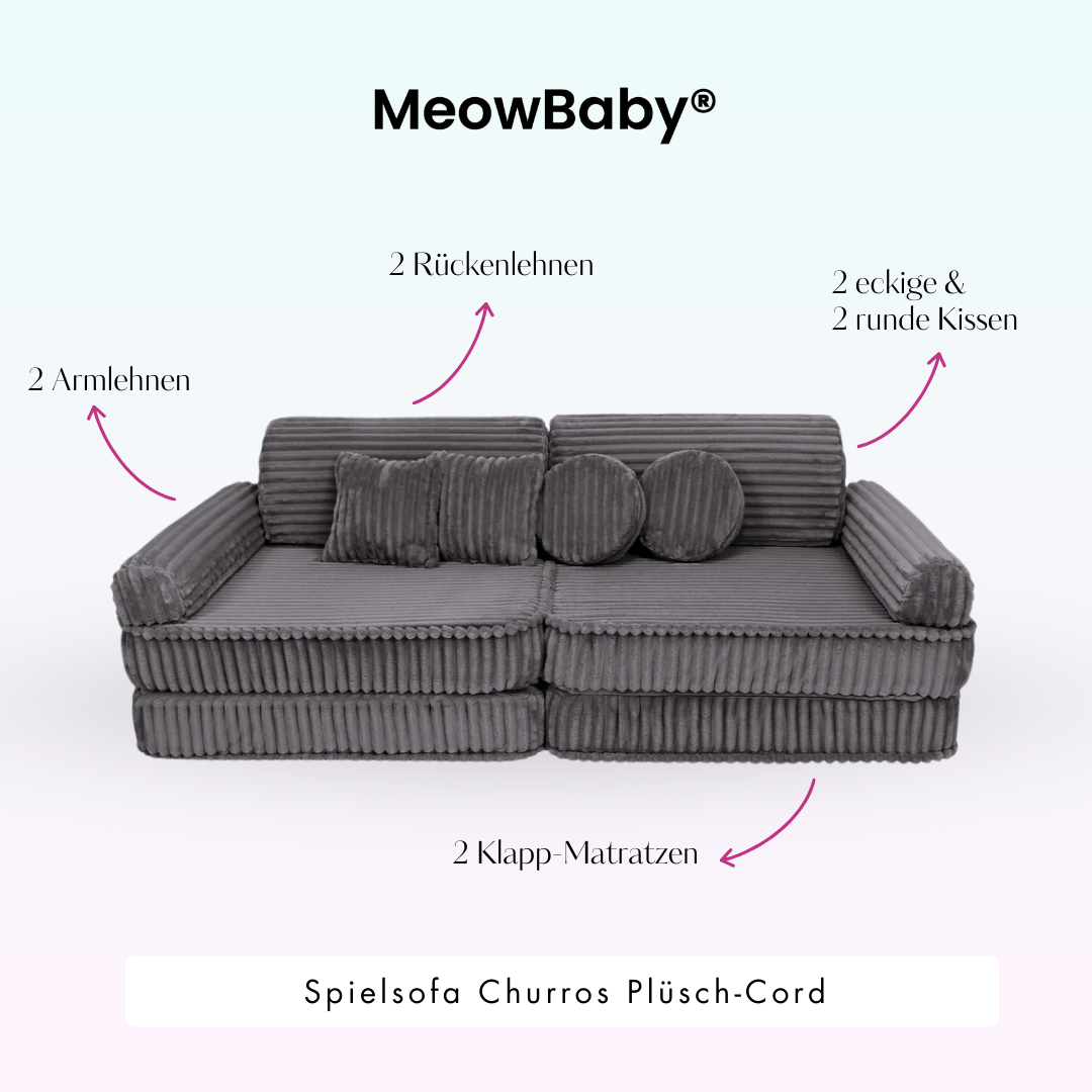 Churros Play Sofa - Plush Cord Edition