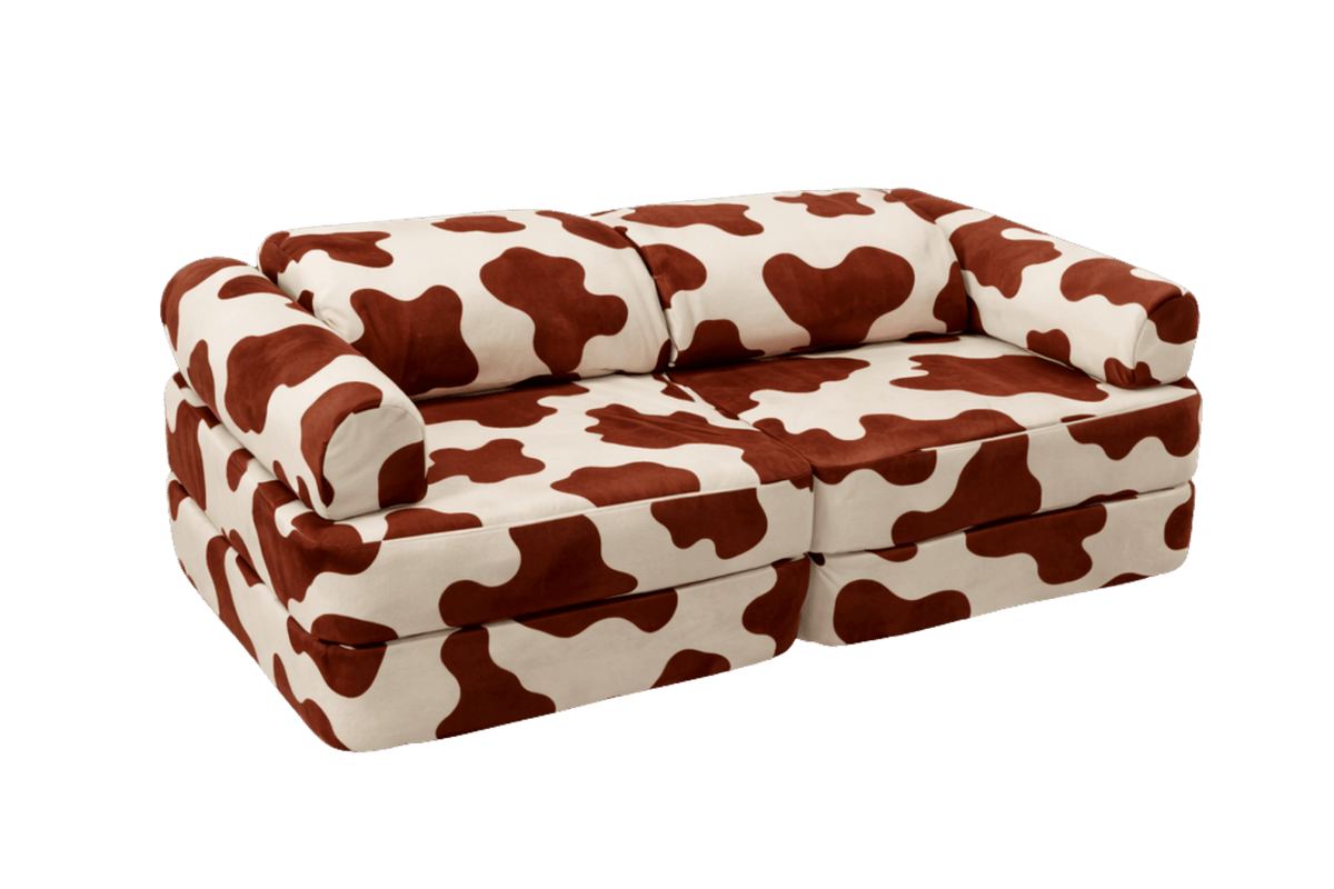 Kompaktes Kindersofa Kuh in 120 cm – 6-teiliges Spielsofa