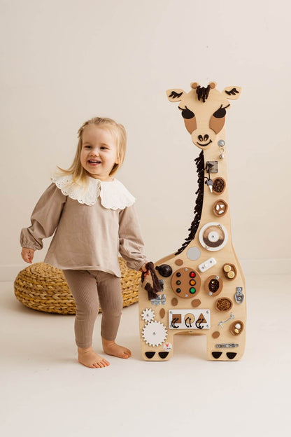 Motorikbrett Godi Giraffe von Foxy Family für Kinder