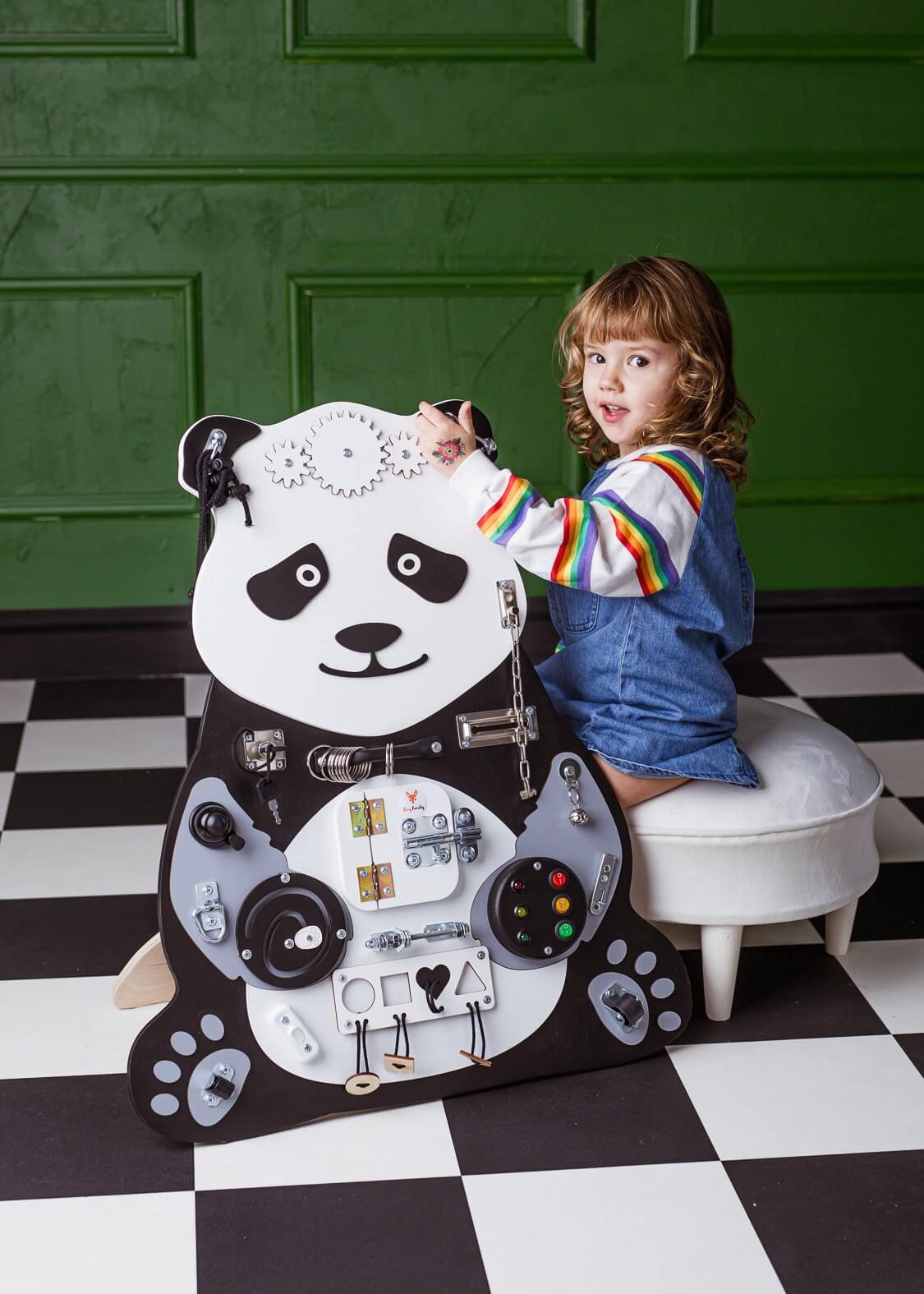 Motorikbrett Paula Panda von Foxy Family für Kinder