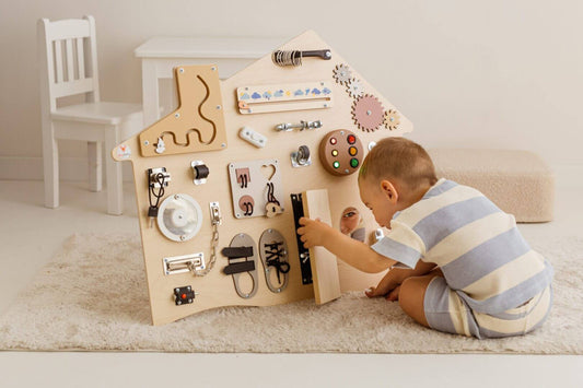 Motorikwand Sweet Home XL im Boho-Design für Kinder