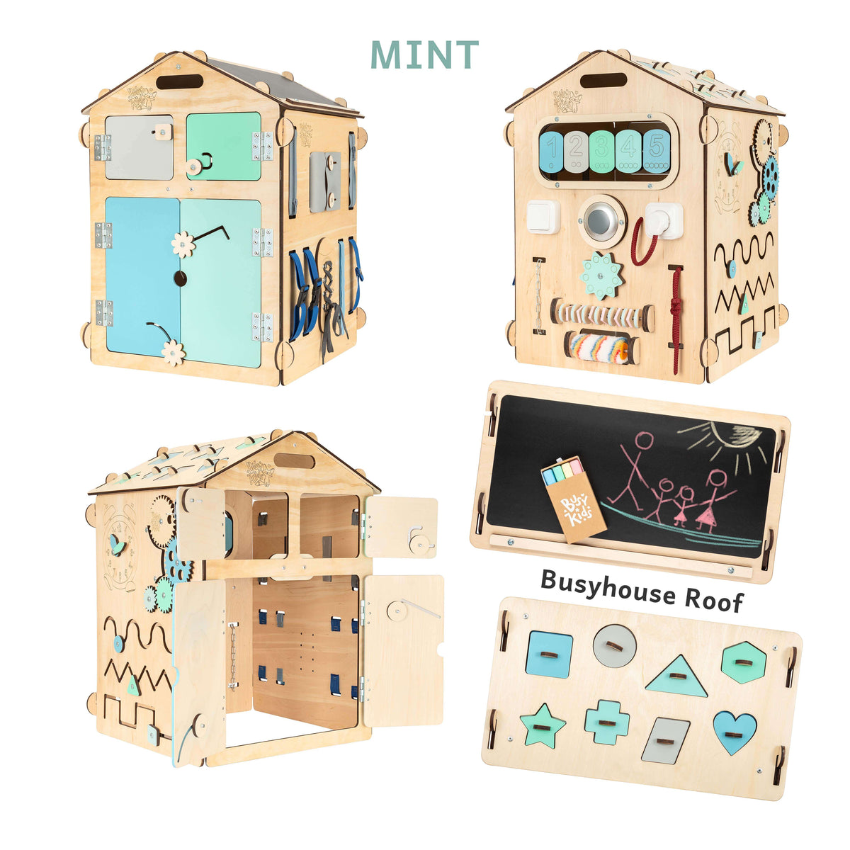 Activity Board Mint mit vielen Spielelementen