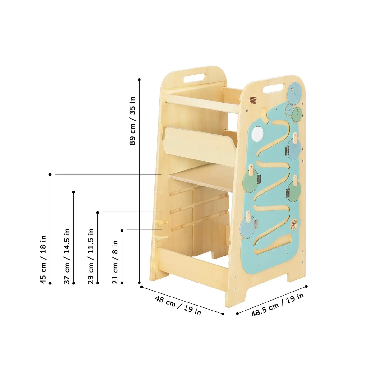 Wachsender Lernturm 5-in-1 XL aus Holz von Busykids
