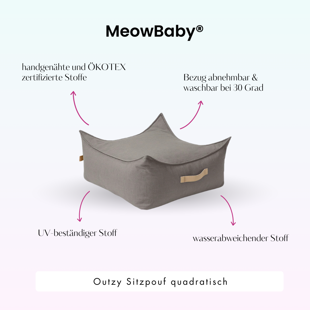 Outzy Square Bean Bag for Children – Outdoor Living Edition