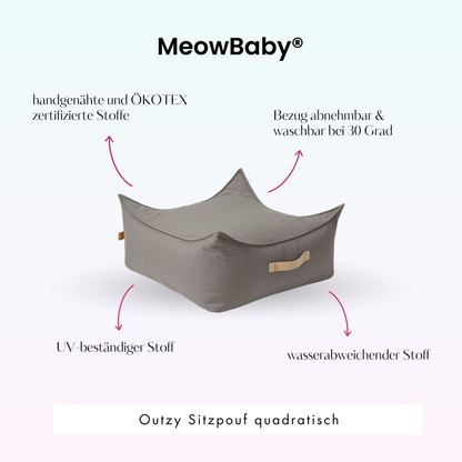Outzy Square Bean Bag for Children – Outdoor Living Edition