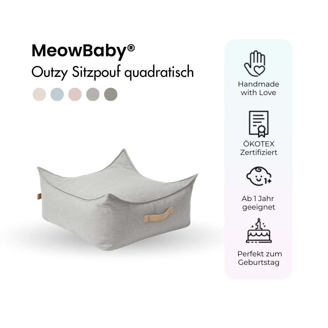 Outzy Square Bean Bag for Children – Outdoor Living Edition