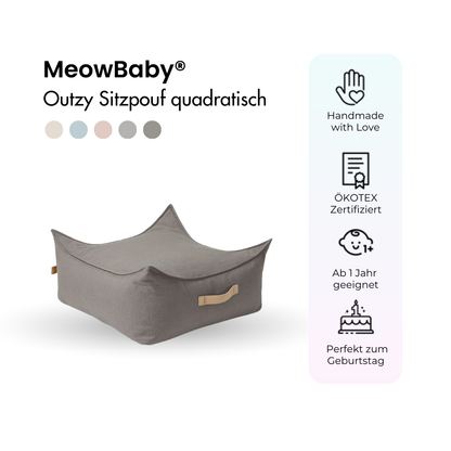 Outzy Square Bean Bag for Children – Outdoor Living Edition